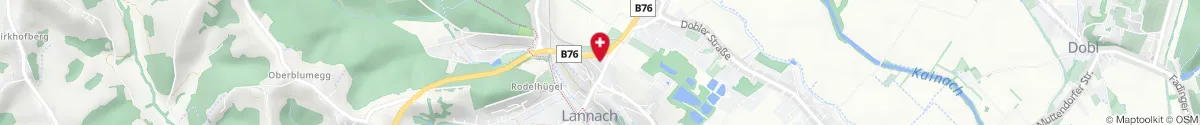 Map representation of the location for Lebensart Apotheke Lannach in 8502 Lannach